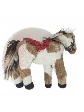 Douglas the Cuddle Toy Plush Horse Pinto Brown White 17" Pony Stuffed Animal